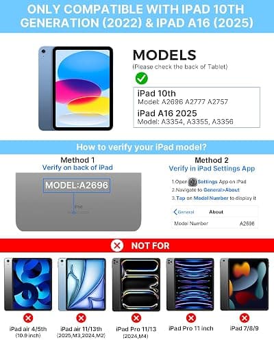 typecase Touch iPad 11th 10th Generation Case with Keyboard (11" 2025, A16 & 10.9" 2022) – 360° Rotatable, 11-Color Backlit, Multi-Touch Trackpad, Pencil Holder, Thin & Light – Silver thumbnail 2