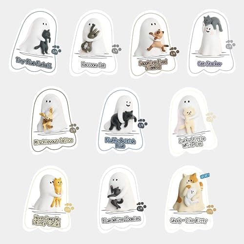 52TOYS Ghody - Behold My Cat Blind Box, Whole Set 9Pcs Collectible Toy Kawaii Action Figures Creative Gift Room Decor Desktop Decoration 1.85 Inch, Gift for Birthday Party thumbnail 5