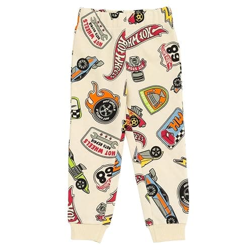 Hot Wheels Fleece Pullover Sweatshirt and Jogger Pants Outfit Set Toddler to Big Kid Sizes (2T - 10-12) thumbnail 3