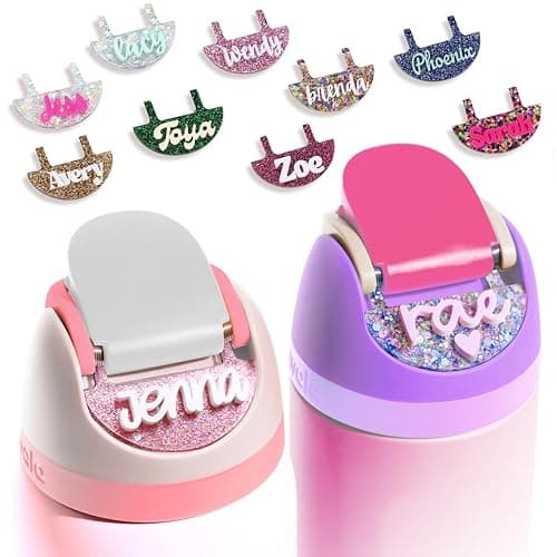 Personalized 3D Name Plate Compatible with Owala Water Bottle 24oz 32oz 40oz | 80 Color Options, 12 Font Options | Custom Name Plate Freesip Topper - Image 1