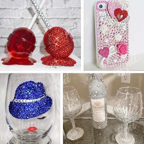 qiipii 24000Pcs 24 Color 3mm Crystal Resin Rhinestones w B7000 Glue for Bedazzling Crafting Flatback Stones Colorful Crystals Gems Diamonds Charms for Nails Eyes Face Makeup Crafting Tumblers Crafts thumbnail 7