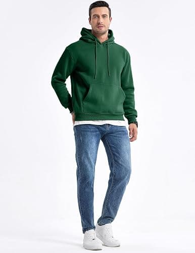 JMIERR Mens Casual Cotton Hooded Collar Drawstring Hoodies Pullover Sweatshirts Casual Long Sleeve Shirts thumbnail 9
