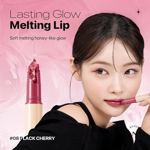 Nature Republic HONEY MELTING LIP (08 DARK CHERRY CHOUX) SOFT LIP STICK, Hydrating Gloss, Moisturizing balms, Sheer tint, Shine & Nude, Glowy Finish, korean make up - 08 DARK CHERRY CHOUX thumbnail 2