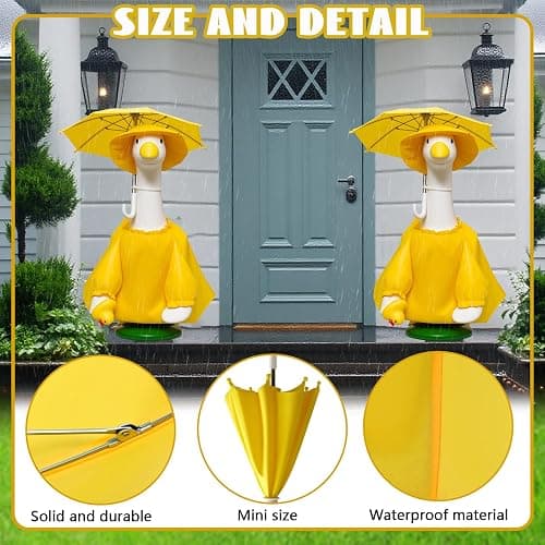 JOYANDRO Porches Goose Raincoat Garden Decor,Porches Goose Outfit Dress up for 23 inches Goose Statue,Porches Goose Costumes for Goose Statue 23" Outdoor Goose Clothing for Patio and Yard thumbnail 6