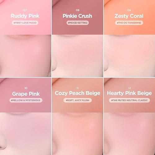 lilybyred Luv Beam Cheek Balm | Heart-Shaped Korean Cream Blush, Semi-Matte Finish, Long-Lasting, Blendable & Buildable, Soft Creamy Texture, Lightweight, Natural Flush, 0.12 oz. (10 Grape Pink) thumbnail 7