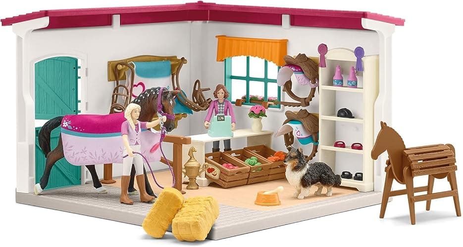 Schleich Horse Club - 67Pc Horse Shop Playset - Kids Ages 5+ | 42568 | Horse Figurine, Equestrian Toy for Girls 5+, Realistic Horse Toy, Screen-Free Imaginative Pretend Play, Party Gifts thumbnail 5