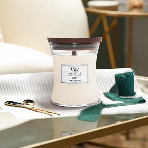 Woodwick Medium Hourglass Scented Candle | Seaside Mimosa | with Crackling Wick | Up to 60 Hours Burn Time thumbnail 2