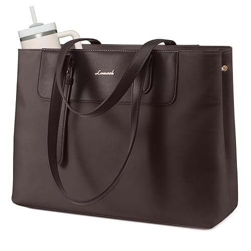 LOVEVOOK Laptop Tote Bag for Women 15.6 Inch, Water-Resistant Work Tote Bag Large Capacity Computer Bag Briefcase Handbag - Image 1