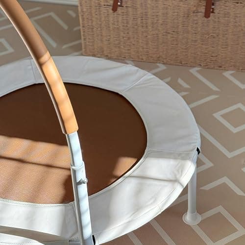 Square House 36" Kids and Toddler Mini Trampoline, Aesthetic Indoor and Outdoor Small Baby Trampoline with Removable Handle, Ultra Safe No-Gap Elastic Spring Design thumbnail 8