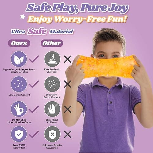 Keemanman Slime Kit - 3 Pack Jelly Cube Clear Crunchy Slime with Avocado, Honeycomb and Lavender Bear Charms, Preppy and Aesthetic Stuff, Cute Stress Toys and Cool Birthday Gifts for Girls and Boys thumbnail 4