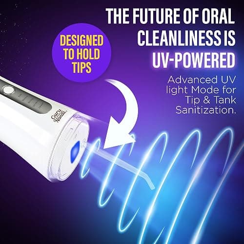 GuruNanda Advanced Dental Water Flosser 3.0 with UV Mode Water Flosser & 24 Aquapods with Mouthwash for Fresh Breath & Plaque Removal, Compact & TSA-Approved thumbnail 5