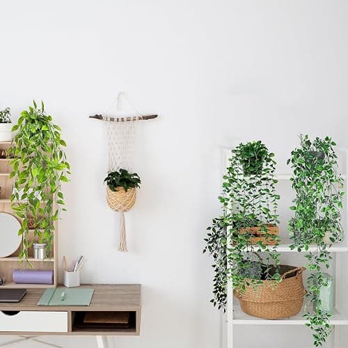 alwaiiz 3 Pièces Plante Artificielle Tombante avec Pot, Fausse Plante Tombante, Décoration végétale Verte Convient pour Chambres, Balcons, Jardins et Mariages thumbnail 7