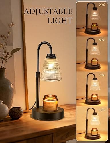 Candle Warmer Lamp with Timer Dimmable, Adjustable Height Wax Melts Warmer for Jar Candles, Housewarming, Birthday, for Women and Mom, Home Decor thumbnail 4