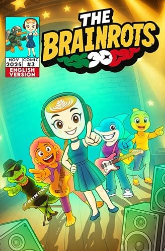 THE BRAINROTS #3 – Issue Three – The Comic of the Italian Brainrot Characters – The First Brainrot Music Band Is Born! [English Version]: Includes 4 ... Brainrot characters [ English Version ]) - Image 1