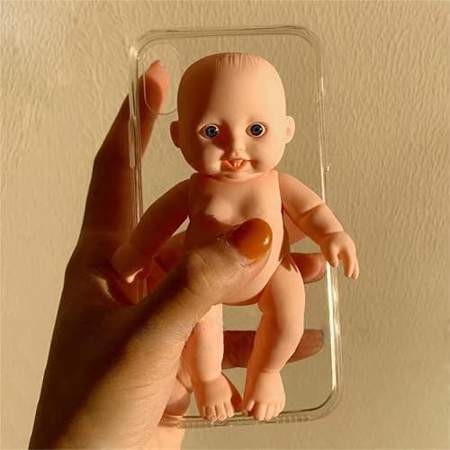 TRADAY 3D Horror Baby Phone Case for iPhone 13 Mini Funny Halloween Ugly Crazy Weird Phone Case - Image 1