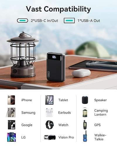 INIU Portable Charger, 22.5W 20000mAh Fast Charging Small Power Bank, Flight Cruise Ship Travel Essentials Mini Phone Charger Compatible with iPhone Samsung for College Students Teen Boys Girls, Red thumbnail 6
