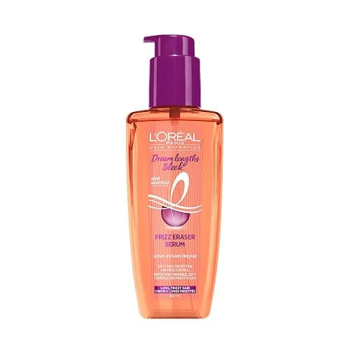 L'Oreal Paris Dream lengths Sleek Frizz Eraser Serum with Keratin and Castor Oil, 100 Milliliters - Image 1