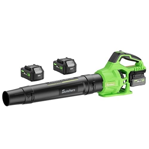 Leaf Blower Cordless with 2 x 4.0Ah Battery and Charger, 780CFM 260MPH Electric Blower with 2 Speeds, 20V Handheld Leaf Cleaner for Lawn Care, Blowing Leaves, Dust, Snow, Gravel for Patio, Yard, Green - Image 1