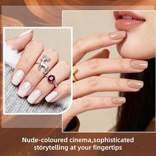 JODSONE 10 Colors Gel Nail Polish Set with Base Coat & Top Coat White Pink Purple and Red Gel Polish for All Seasons Girl's Holiday Gift thumbnail 5