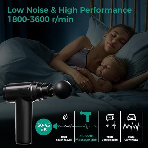 LINGTENG Portable Massage Gun With Carry Case, Deep Tissue Type-C Charging, Gifts thumbnail 5