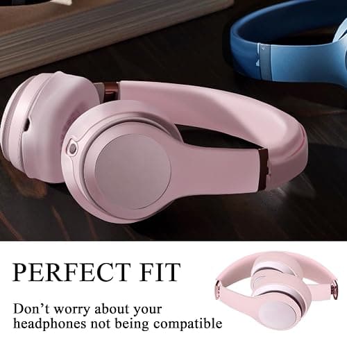【3 in 1】 Solo 4 Silicone Case Cover Set,Anti-Scratch Ear Pad/Shell/Headband Cover for Beats Solo 4 Headphone,Soft Silicone Protector Accessorie(Pink) thumbnail 6