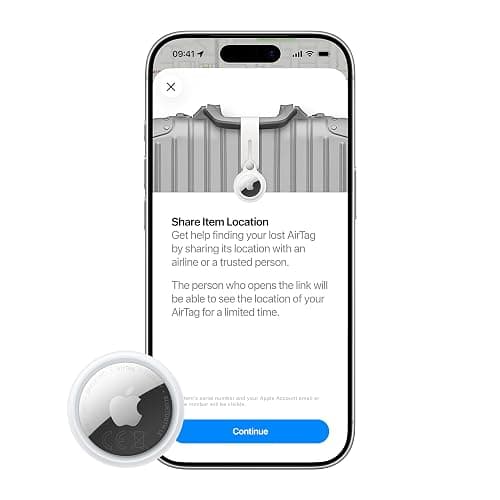 Apple AirTag (2nd generation): Tracker for Keychain, Wallet and More; Locator with Sound; Simple One-Tap Setup with iPhone or iPad; Key Finder with up to 1.5x Precision Finding Range thumbnail 6