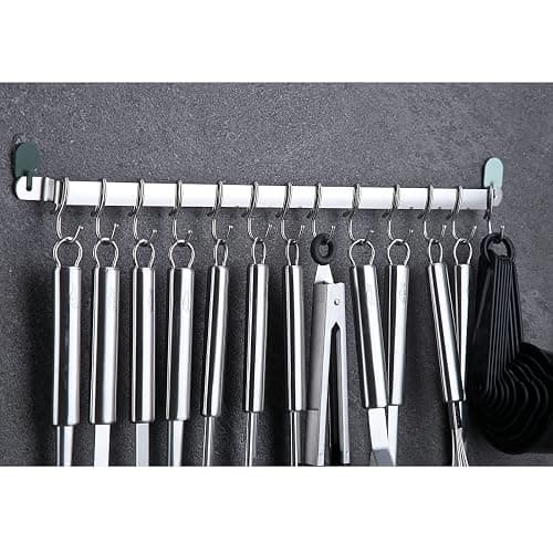 Berglander Kitchen Utensils Set 38 Pieces, Stainless Steel Cooking Utensils Set, Kitchen Gadgets Cookware, Kitchen Tool Set with Utensil Holder Rack And Hooks For Hanging Dishwasher Safe thumbnail 7