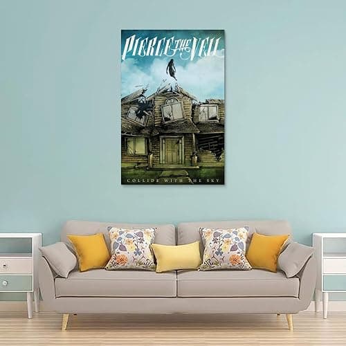 MAIX Pierce The Veil Collide With The Sky Poster Canvas Art Poster Bedroom Decor Posters 08x12inch(20x30cm), Unframe-style thumbnail 2