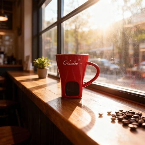 HOMEFISH Chocolate Fondue Mug Ceramic Melting Mug Fondue Coffee Cup Melting Fondue Mug for Chocolate Cheese Butter 130 ml (R) thumbnail 3