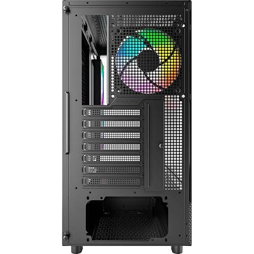 MONTECH XR-B, ATX Mid-Tower PC Gaming Case, 3x120mm ARGB PWM Fans Pre-Installed, Full-View Dual Tempered Glass Panel, Wood-Grain Design I/O Interface, Support 4090 GPUs, 360mm Radiator Support, Black thumbnail 5