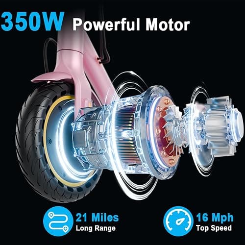 Sigravy Electric Scooter for Adults, Folding Commuter Kids E-Scooter, 350W Motor, 8.5” Tires, 16–19 MPH, 19–21 Miles Range, Dual Brake, App Control, Lightweight Scooter for Teens thumbnail 6