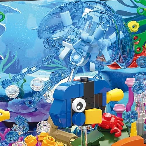 NETEHU 725pcs Fish Aquarium Assembly Blocks, Aquarium, Marine Life, Children's Assembly Blocks Toys for 6 Years and Above, Christmas Toys thumbnail 6