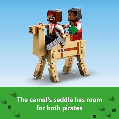 LEGO Minecraft The Pirate Ship Voyage, Boat Toy Playset for Kids with Squid, Camel and Pirate Figures, Pirate Toy Building Set for Action Role-Play, Minecraft Gift for 8 Year Old Boys and Girls, 21259 thumbnail 5