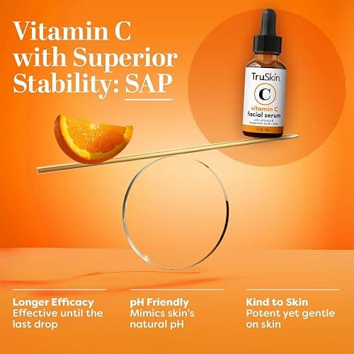 TruSkin Vitamin C Serum for Face – Anti Aging Face Serum with Hyaluronic Acid & Vitamin E – Brightening Formula for Improving Appearance of Dark Spots, Fine Lines & Wrinkles – All Skin Types, 1 fl oz thumbnail 5