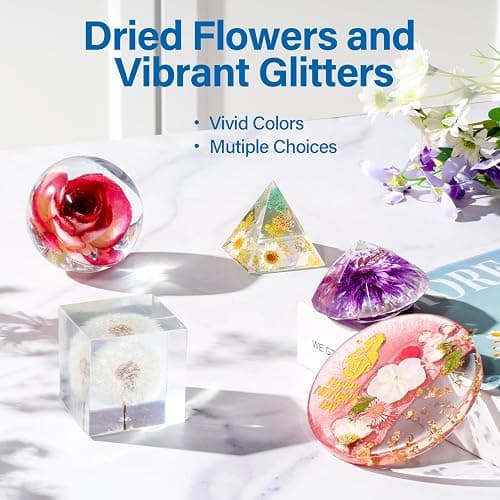 LET'S RESIN Epoxy Resin Kits and Molds Complete Set, 16oz Resin Art Kit with Silicone Molds, Pigment, Dried Flowers, Crafts for Adults, Beginners, Art Supplies for DIY Lovers, DIY Gift for Women thumbnail 3