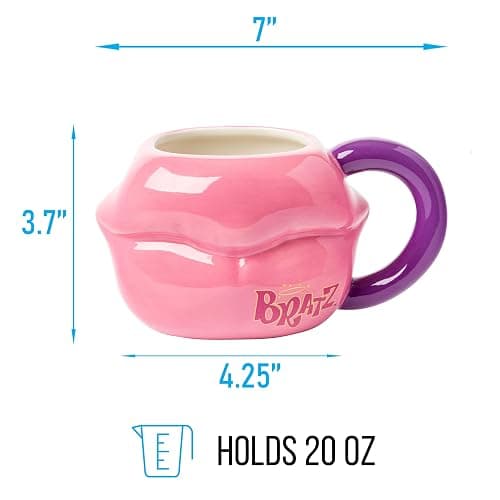 Silver Buffalo Bratz Lips Ceramic 3D Sculpted Mug, 20 Ounces thumbnail 3