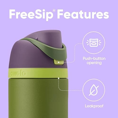 Owala Marvel FreeSip Insulated Stainless Steel Water Bottle with Straw for Sports and Travel, BPA-Free Sports Water Bottle, 24 oz, Hulk thumbnail 4