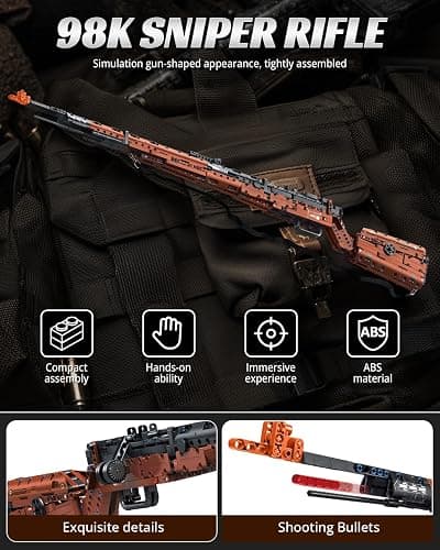 Nueris 1:1 98K Building Blocks Sets - 1206 PCS Model Collection Toy Building Bricks Set - Simulation Militarily Toy Lovers for Kids and Adults Gift thumbnail 2