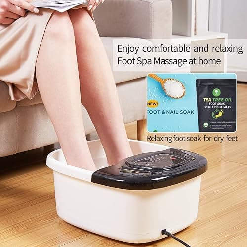 RIGHTMELL Foot Spa Bath Massager with Heat, Epsom Salt,Bubbles, Vibration and Red Light, Tub for Stress Relief,Foot Soaker, Christmas Gifts Birthday Gifts for Mom Dad Women Men Her Him thumbnail 2