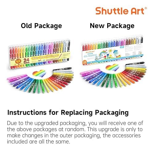 Shuttle Art 24 Colors Gel Crayons for Toddlers, Non-Toxic Crayons Set for Kids Children Coloring, Crayon-Pastel-Watercolor Effect, Ideal for Paper thumbnail 3