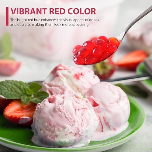 Soeos Strawberry Popping Boba Pearls 6.6 Pounds, Bursting Boba Pearls for Bubble Tea, Beverages, Shakes, Desserts, Smoothie and Ice Cream Topping thumbnail 8