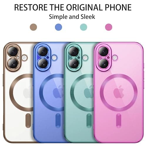 DUEDUE Magnetic Case for iPhone 16 Case Compatible with MagSafe Crystal Clear Phone Case iPhone 16 Slim Shockproof Protective Cover for iPhone 16 Phone Case 6.1 inch Pink thumbnail 9