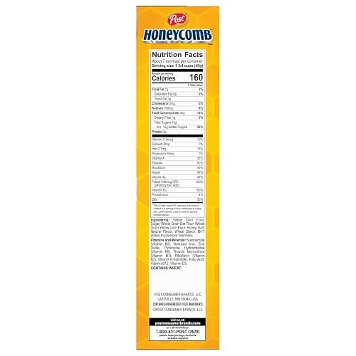 Honeycomb Breakfast Cereal, Made with Real Honey, 10 oz Box | Made With Whole Grain, No Artificial Colors And Flavors, Dye Free, On The Go Treat, Snack For Kids And Adults thumbnail 9