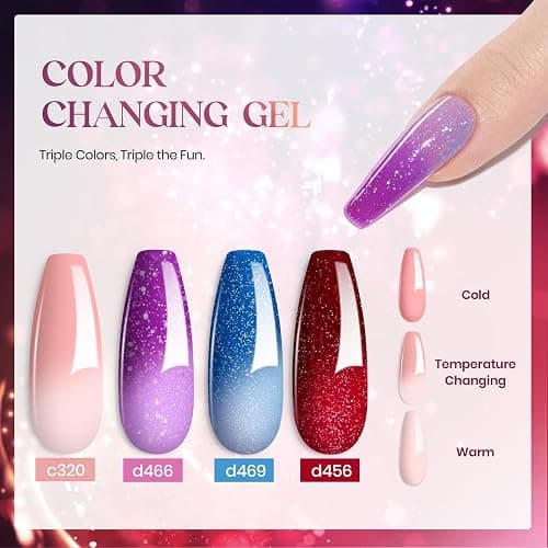 Beetles Winter Gel Polish Set 39Pcs Red Burgundy Blue Green Nude Pink Purple Gel Nail Polish with Base Top Coat for Manicure Lovers DIY at Home UV LED Needed Gift for Women Enchanted Jewelry thumbnail 6