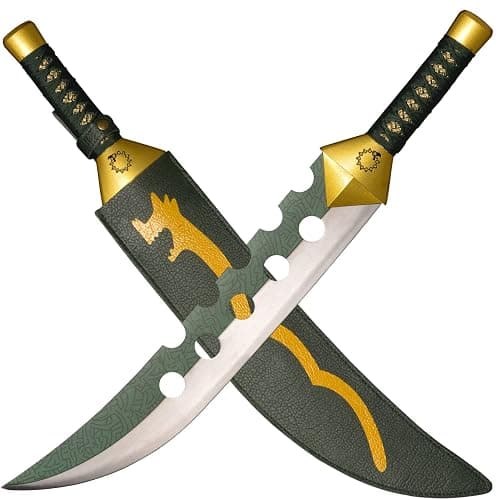 Meliodas Broken Cosplay Sword of Anime Seven Deadly Sins Stainless Steel Blade for Cosplay and Display Green Sword All Made of Metal thumbnail 7