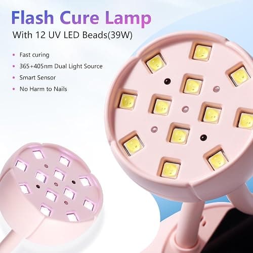 Makartt UV LED Nail Lamp - Gooseneck UV Light for Gel Nails Cherie Cordless USB 39mW/cm² Gel Lamp with 4 Times & Auto Sensor Professional Fast Flash Curing Polish Nail Art thumbnail 3