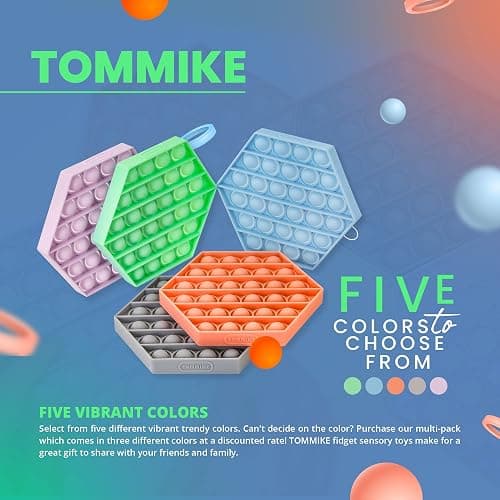 TOMMIKE Hexagon Push Pop Fidget Toy Bubble Sensory for Anxiety & Stress Relief Special Needs Autism Learning Office School Game Crafts Kids Adults (Burnt Coral) thumbnail 4