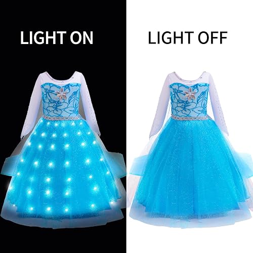 CVNHMG Princess Dress for Girls | Sparkly Cape & Crown | Ages 3-10 | Birthday, Halloween, Party Costume thumbnail 6
