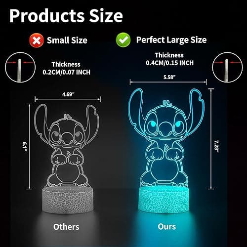 AIHYING Cool Night Light,16 Color Night Light,3D LED Lamp with Smart Remote Control,Boy Gifts for Children's Room Decoration,Christmas Holiday Gifts thumbnail 3