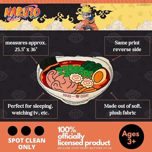 Franco Collectibles Naruto Ichiraku Ramen Bedding Super Plush Oversized Body Pillow (Official Licensed Product) thumbnail 4